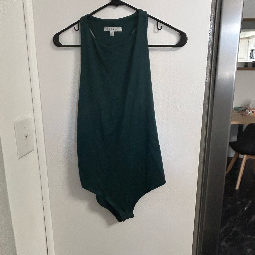 Gaze Forest Green Sleeveless Bodysuit